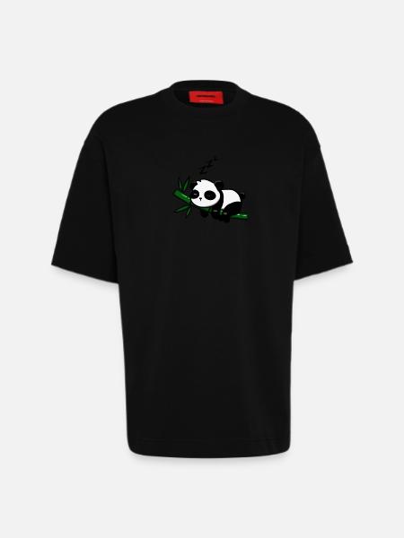 Pandodo - T-shirt bio épais oversize fabriqué en UE - SOLID BLACK