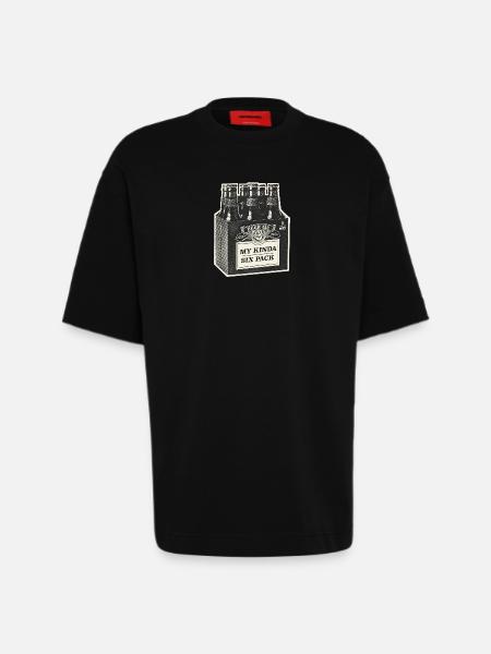 My Kinda Six Pack - Heavyweight T-Shirt - made by SPREAD  - SOLID BLACK