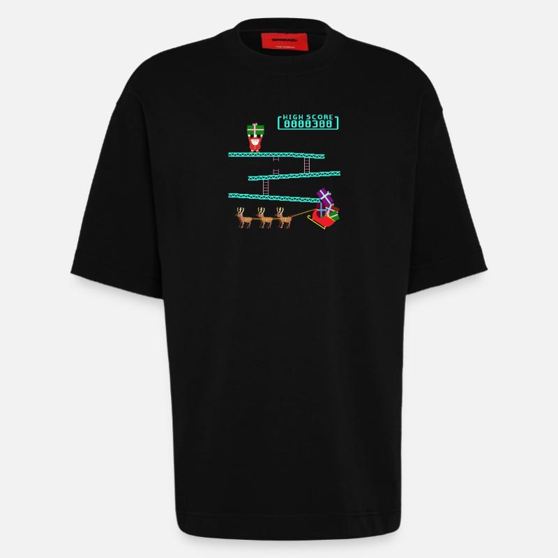 Santa Kong - Heavyweight Oversized Organic T-shirt Made in EU - SOLID BLACK