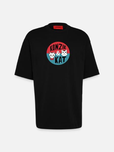 Konzie & Kat - Heavyweight T-Shirt - made by SPREAD - SOLID BLACK