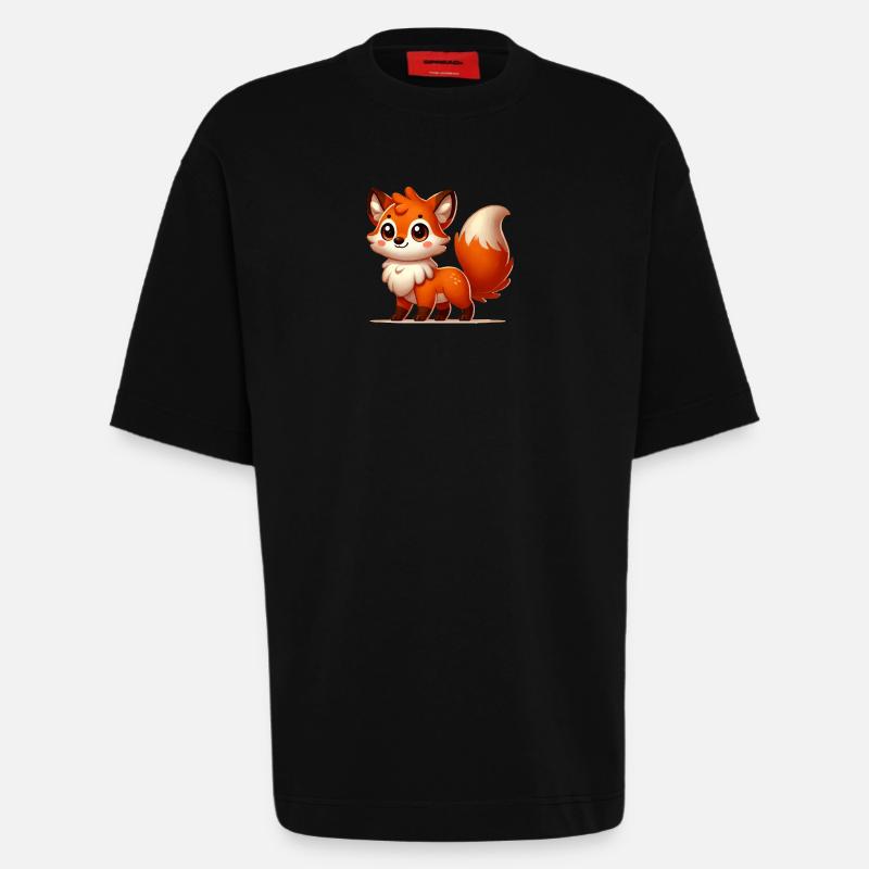 Fuchs Comic - Heavyweight T-Shirt - made by SPREAD  - SOLID BLACK