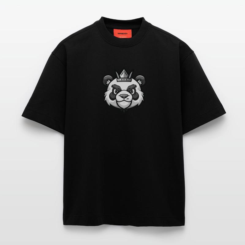 Couronne de panda T-shirt bio épais oversize fabriqué en UE