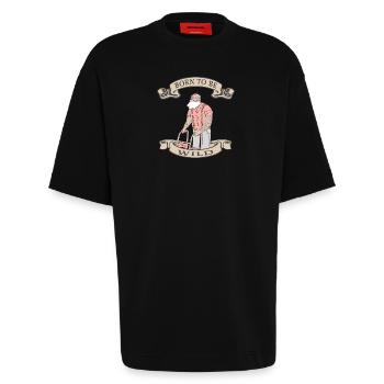 Aktiver Senior mit Rollator - Heavyweight T-Shirt - made by SPREAD  - SOLID BLACK - Vorne - Fiona (171cm)