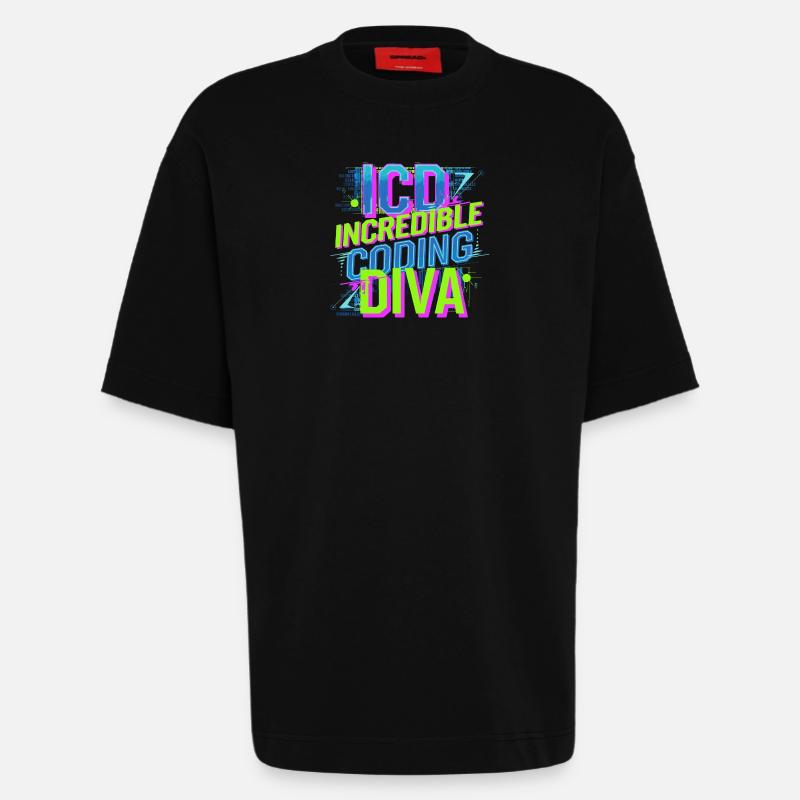 Creative minds in medical code - Heavyweight T-Shirt - made by SPREAD  - SOLID BLACK