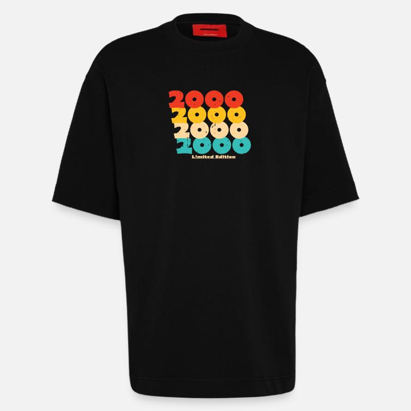 2000: Limitierte Auflage - 24-jähriges Jubiläum - Heavyweight T-Shirt - made by SPREAD  - SOLID BLACK