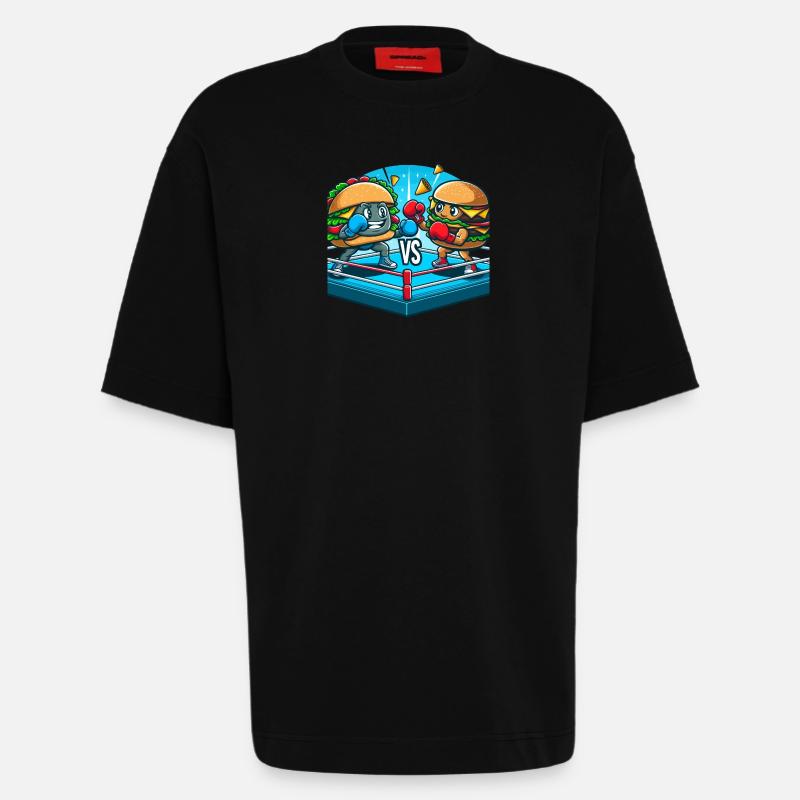 Boxen Hamburger - Heavyweight T-Shirt - made by SPREAD  - SOLID BLACK