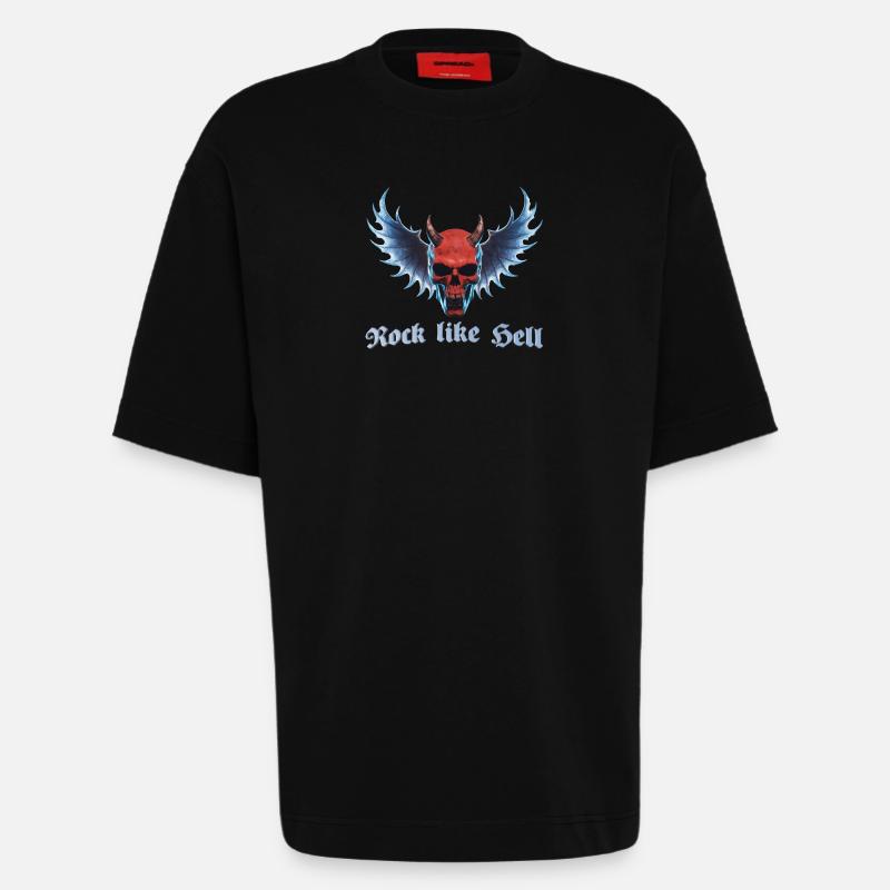 Wing Devil 2024 02 - Heavyweight T-Shirt - made by SPREAD  - SOLID BLACK