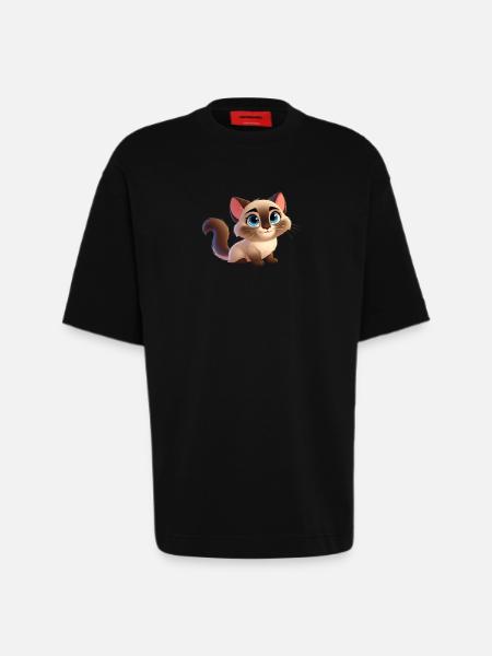 Siamese 20 - Heavyweight T-Shirt - made by SPREAD - SOLID BLACK