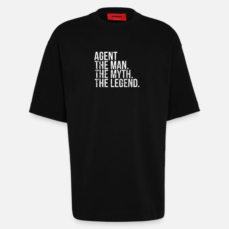 Agent gift idea agent - Heavyweight T-Shirt - made by SPREAD - SOLID BLACK