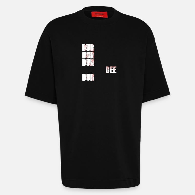DURDURDUR DEE DUR - Heavyweight T-Shirt - made by SPREAD  - SOLID BLACK