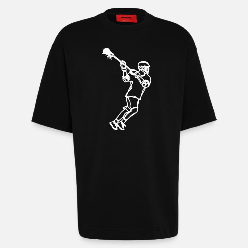 Dessin professionnel de crosse - T-shirt bio épais oversize fabriqué en UE - SOLID BLACK