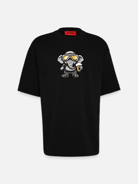 Mammut Après Ski Beer Comic - Heavyweight T-Shirt - made by SPREAD - SOLID BLACK