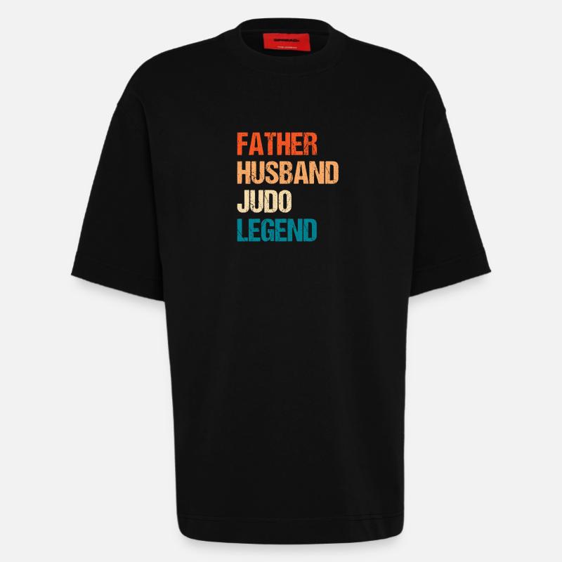 Vater Ehemann Judo-Legende - Heavyweight T-Shirt - made by SPREAD  - SOLID BLACK