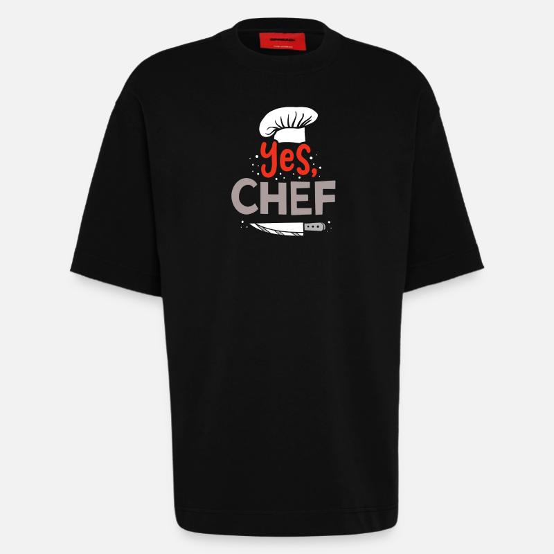 Chef Chef Chef Chef - Heavyweight T-Shirt - made by SPREAD  - SOLID BLACK