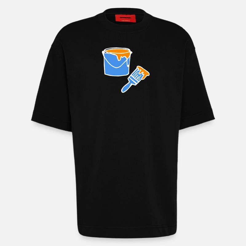 Painter Painter Painter - Heavyweight T-Shirt - made by SPREAD  - SOLID BLACK