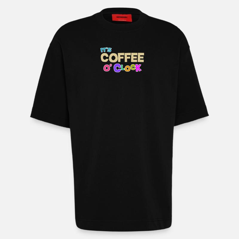 Cool Kaffee Koffein Statement Kaffeeliebhaber - Heavyweight T-Shirt - made by SPREAD - SOLID BLACK