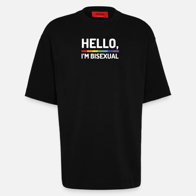 Hallo, ich bin bisexuell - Heavyweight T-Shirt - made by SPREAD  - SOLID BLACK