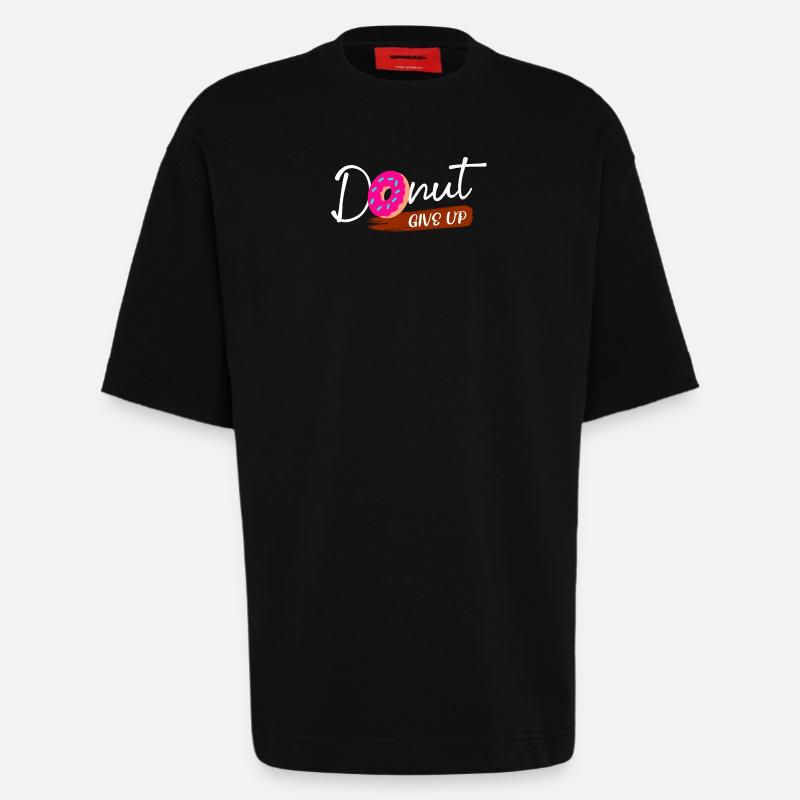 Bonbons Déclaration Donut Snacking Cuisson - T-shirt bio épais oversize fabriqué en UE - SOLID BLACK
