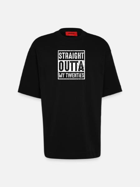 Direkt aus meinen Zwanzigern - Heavyweight T-Shirt - made by SPREAD  - SOLID BLACK