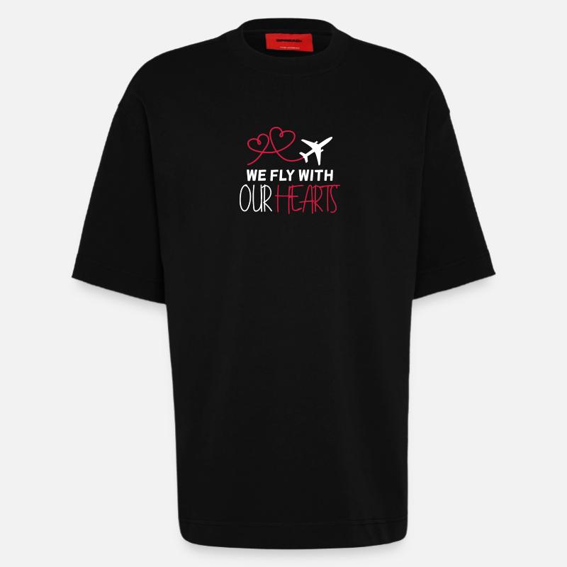 Flugzeug Pilot Spruch Geschenk - Heavyweight T-Shirt - made by SPREAD - SOLID BLACK
