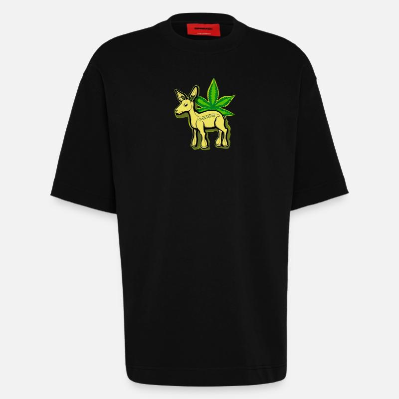 Cannabiche 05 mit Tippfehler - Heavyweight T-Shirt - made by SPREAD  - SOLID BLACK