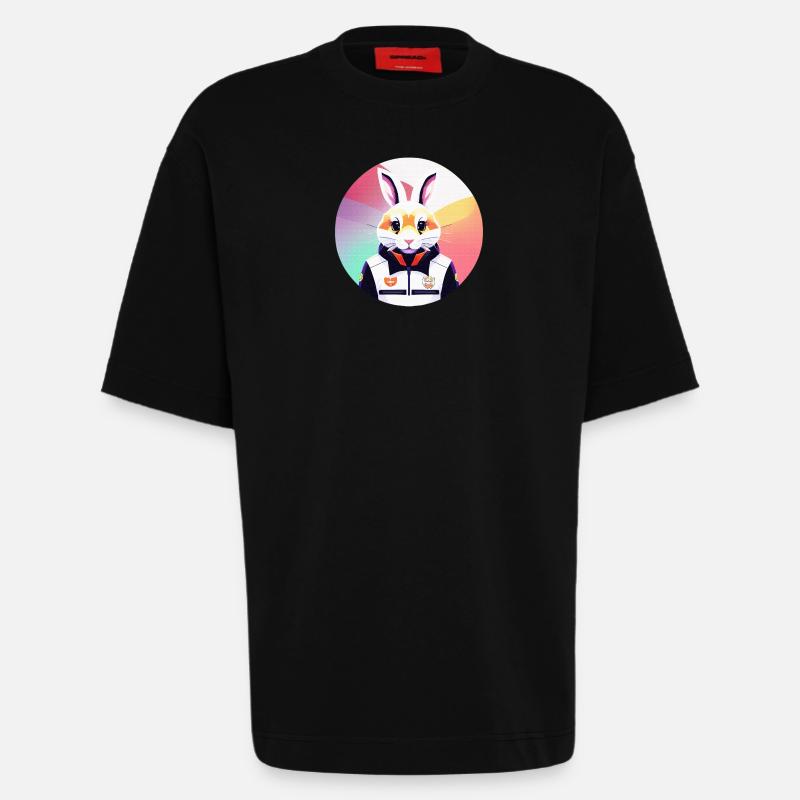 Bunny, Rabbit, Easter Bunny - Heavyweight T-Shirt - made by SPREAD  - SOLID BLACK