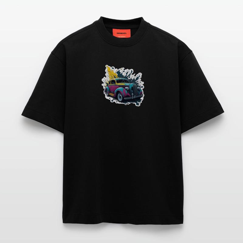 Farbiger Oldtimer Spritzer Heavyweight T-Shirt - made by SPREAD 