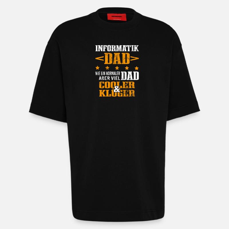 Informatiker Vater Programmierer Technik-Nerd - Heavyweight T-Shirt - made by SPREAD  - SOLID BLACK