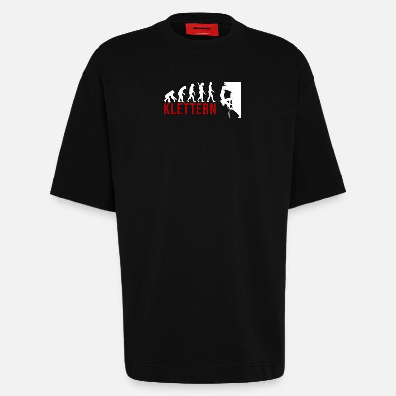 Ecolution Klettern - Heavyweight T-Shirt - made by SPREAD  - SOLID BLACK