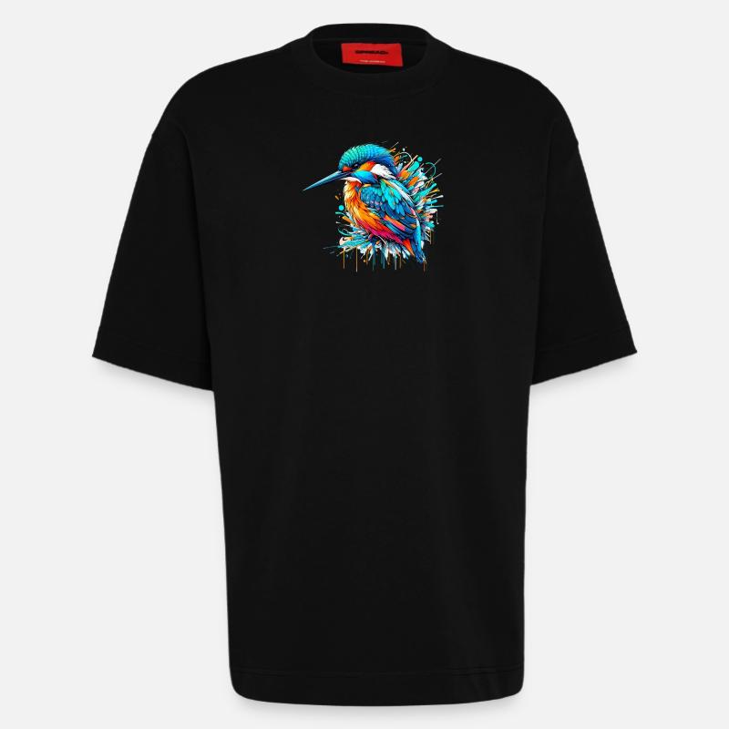 Eisvogel - Heavyweight T-Shirt - made by SPREAD  - SOLID BLACK
