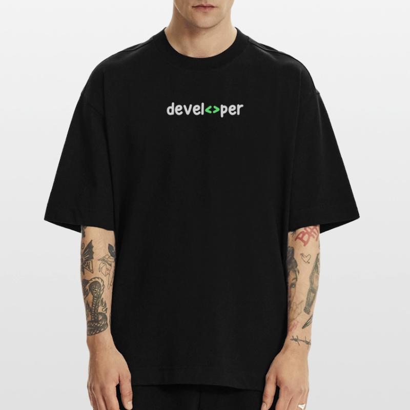 Développeur Code Scripting Debug Informatik Geek T-shirt bio épais oversize fabriqué en UE