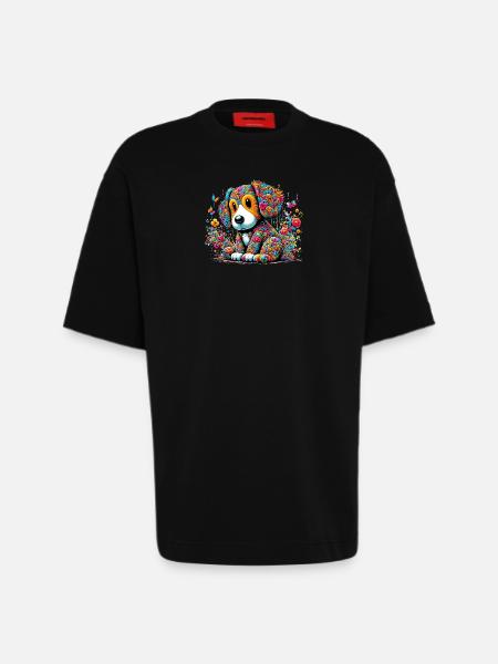 Dog - Heavyweight T-Shirt - made by SPREAD - SOLID BLACK
