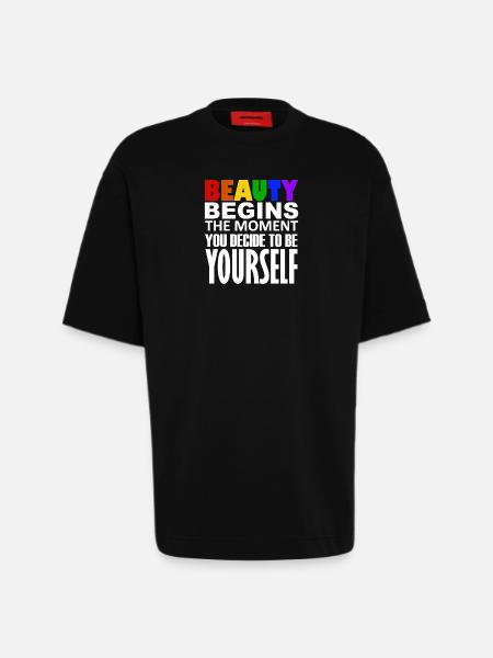 LGBTQIA+ - Heavyweight T-Shirt - made by SPREAD - SOLID BLACK