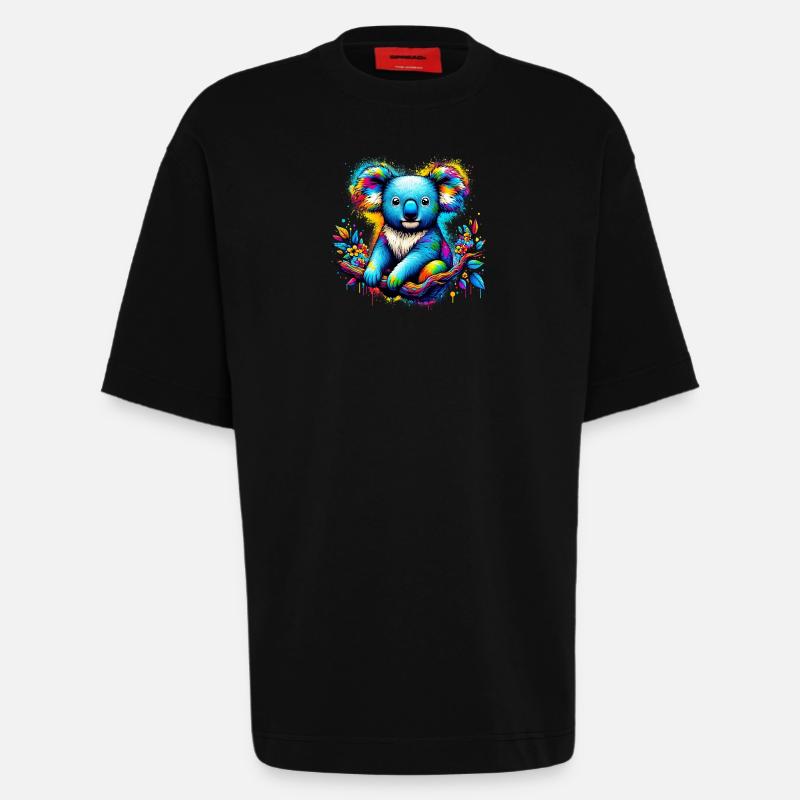 Koala - T-shirt bio épais oversize fabriqué en UE - SOLID BLACK