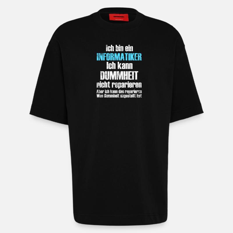 Informatiker Informatik - Heavyweight T-Shirt - made by SPREAD  - SOLID BLACK