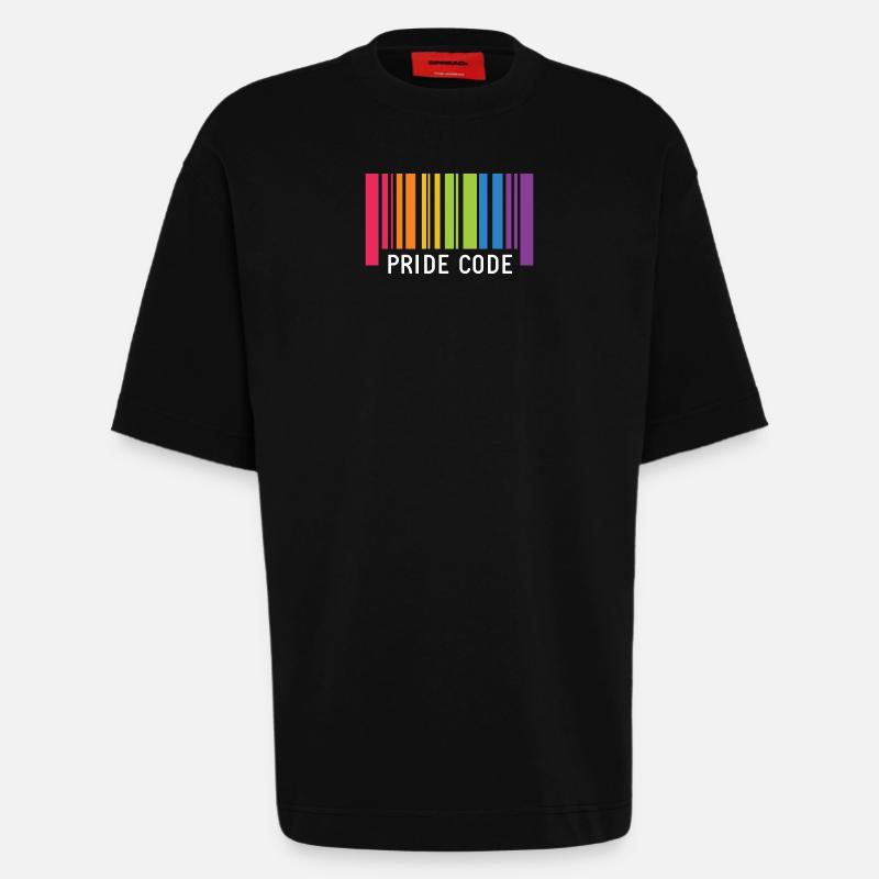 LGBT Pride Month - Pride Code - Heavyweight T-Shirt - made by SPREAD - SOLID BLACK