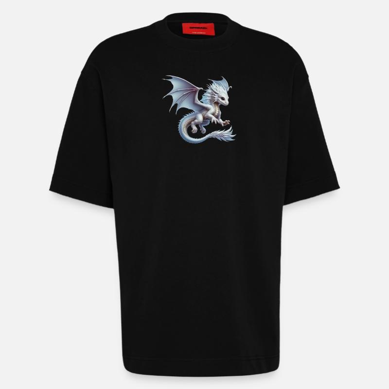 Drache - Heavyweight T-Shirt - made by SPREAD  - SOLID BLACK