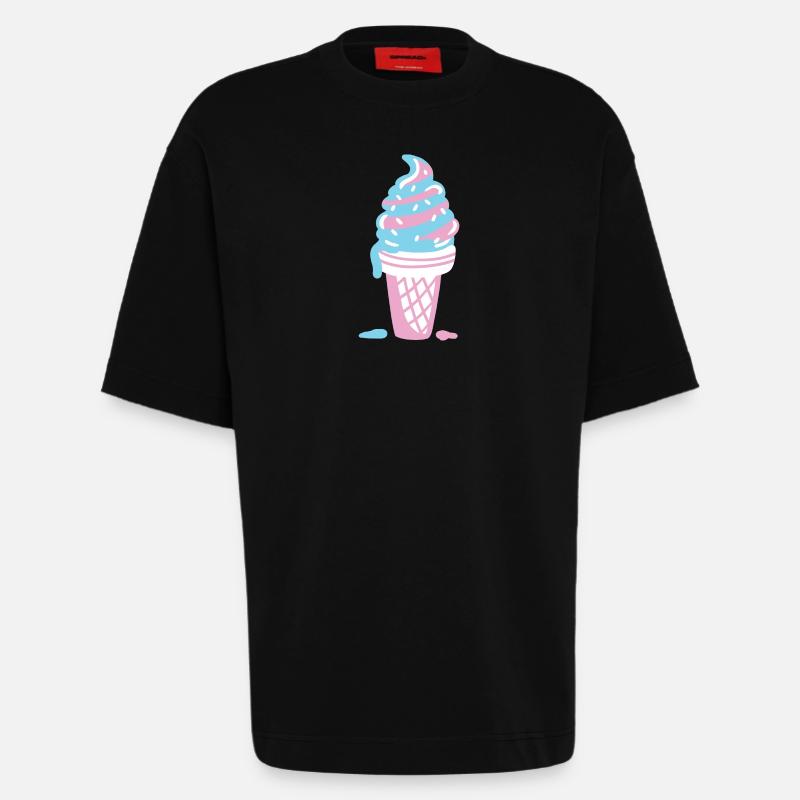Eis Eiscreme - Heavyweight T-Shirt - made by SPREAD  - SOLID BLACK