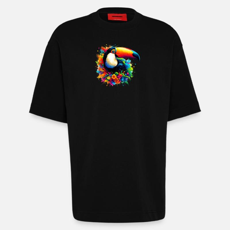 Tukan - Heavyweight T-Shirt - made by SPREAD  - SOLID BLACK