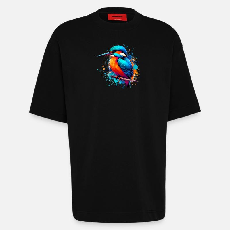 Eisvogel - Heavyweight T-Shirt - made by SPREAD  - SOLID BLACK