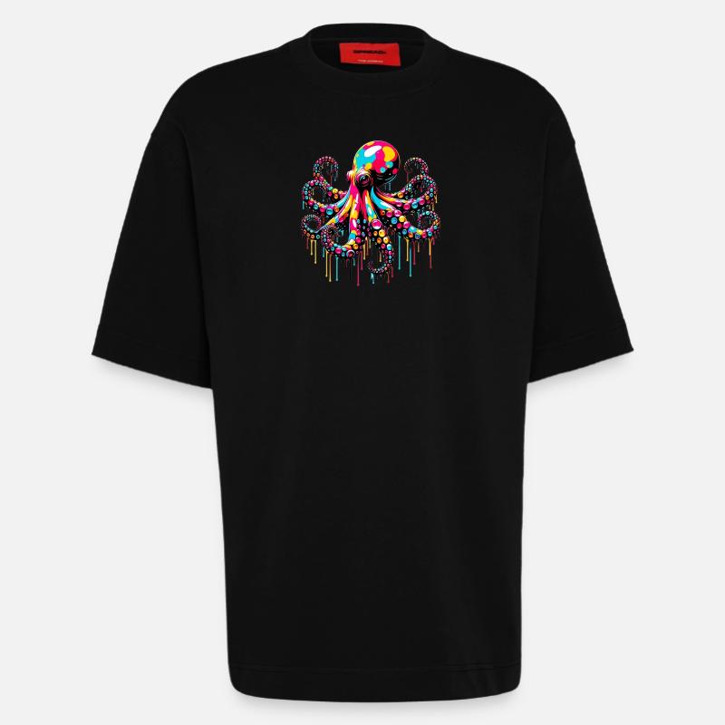 Krake - Heavyweight T-Shirt - made by SPREAD  - SOLID BLACK
