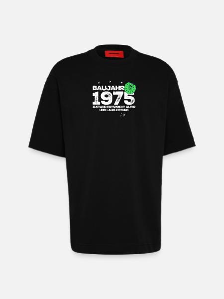 Year of construction 1975 - Heavyweight T-Shirt - made by SPREAD - SOLID BLACK