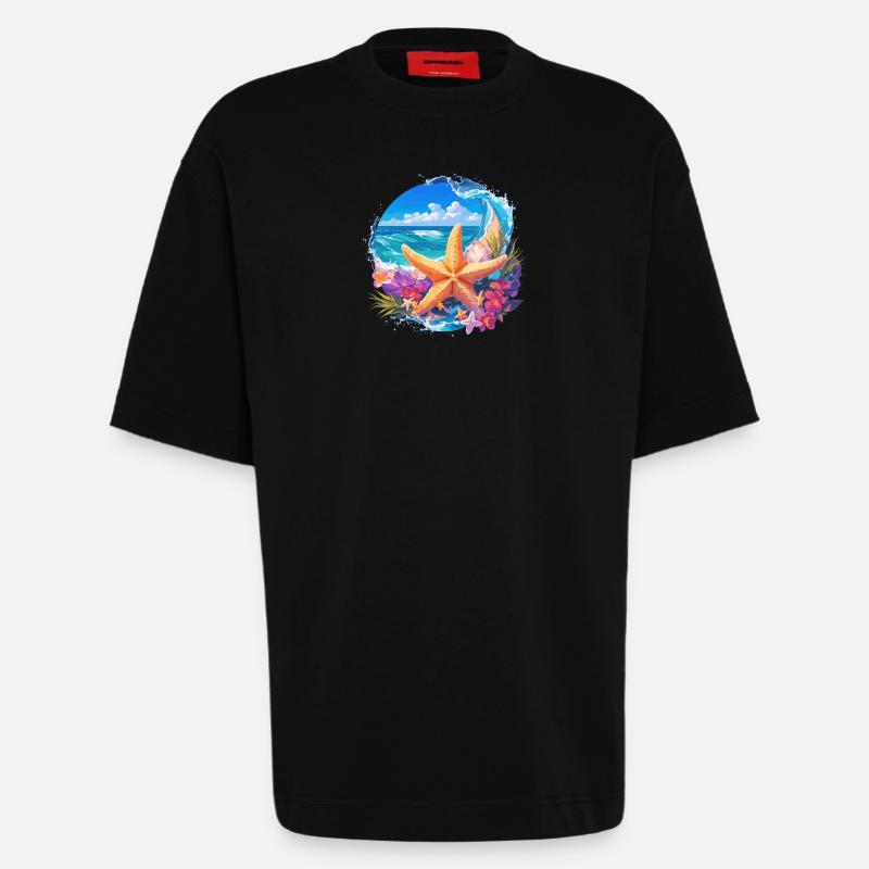 Seesterne Seestern - Heavyweight T-Shirt - made by SPREAD - SOLID BLACK