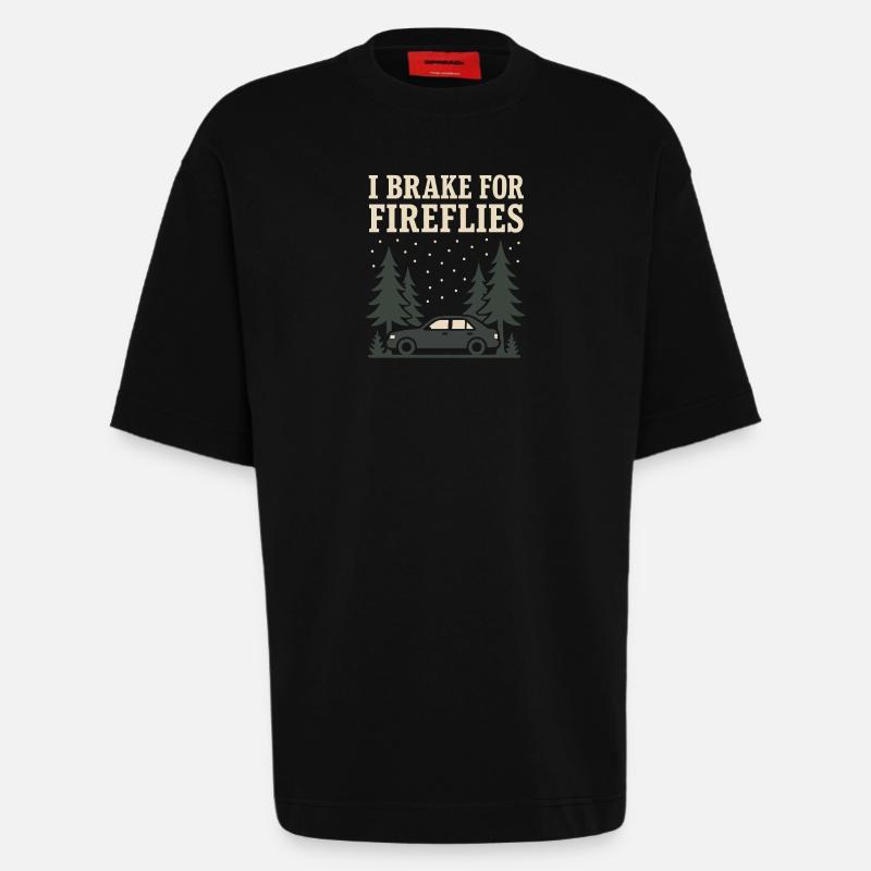 Firefly Summer Night Glow Bug Nostalgic - Heavyweight T-Shirt - made by SPREAD  - SOLID BLACK