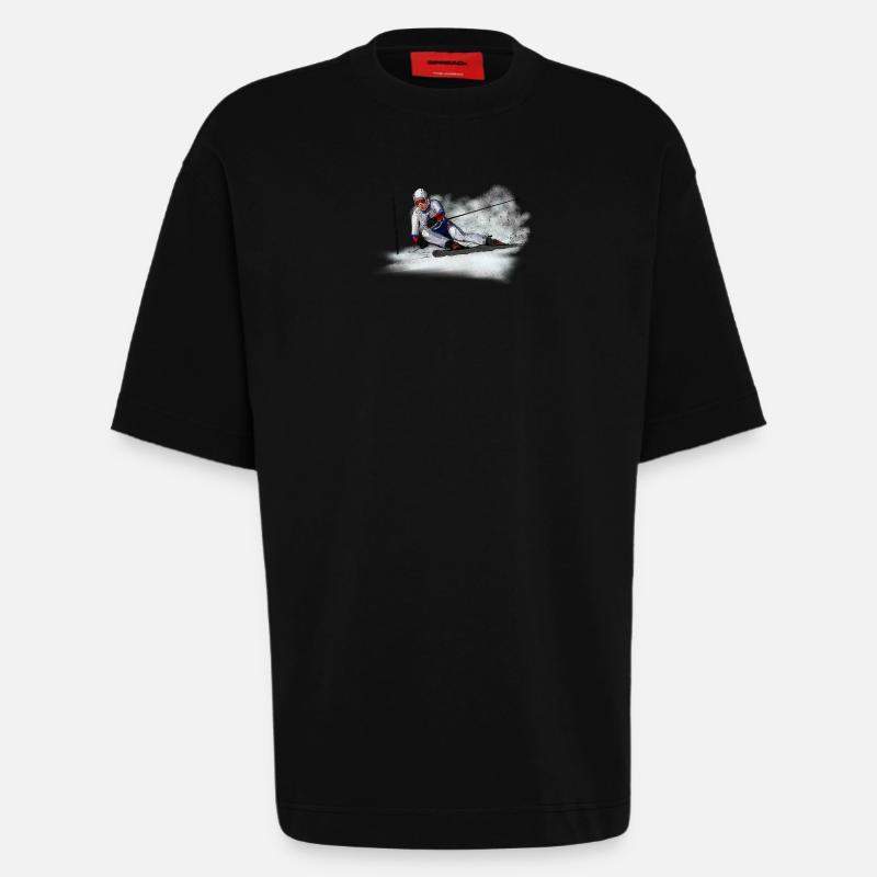 Abfahrt - Heavyweight T-Shirt - made by SPREAD - SOLID BLACK