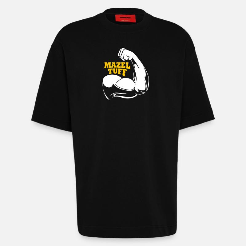 Hanoukka Hanoukka Hanoukka - T-shirt bio épais oversize fabriqué en UE - SOLID BLACK