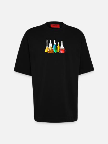 Bunte Laborgläser Kollektion - Heavyweight T-Shirt - made by SPREAD  - SOLID BLACK