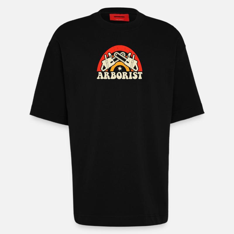 Baumpfleger Holzarbeiter Waldarbeiter Geschenk - Heavyweight T-Shirt - made by SPREAD  - SOLID BLACK