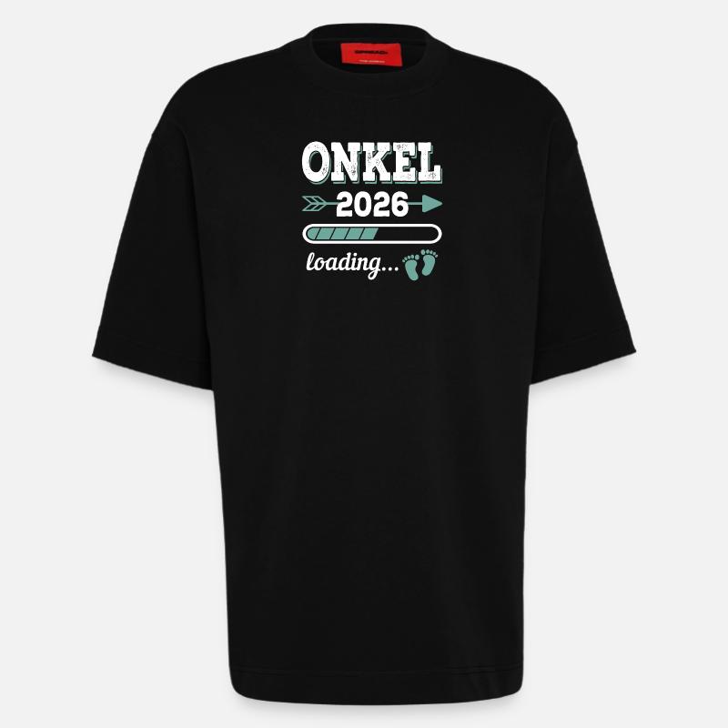 Onkel 2026 Loading Werdender Onkel Geschenkidee - Heavyweight T-Shirt - made by SPREAD  - SOLID BLACK