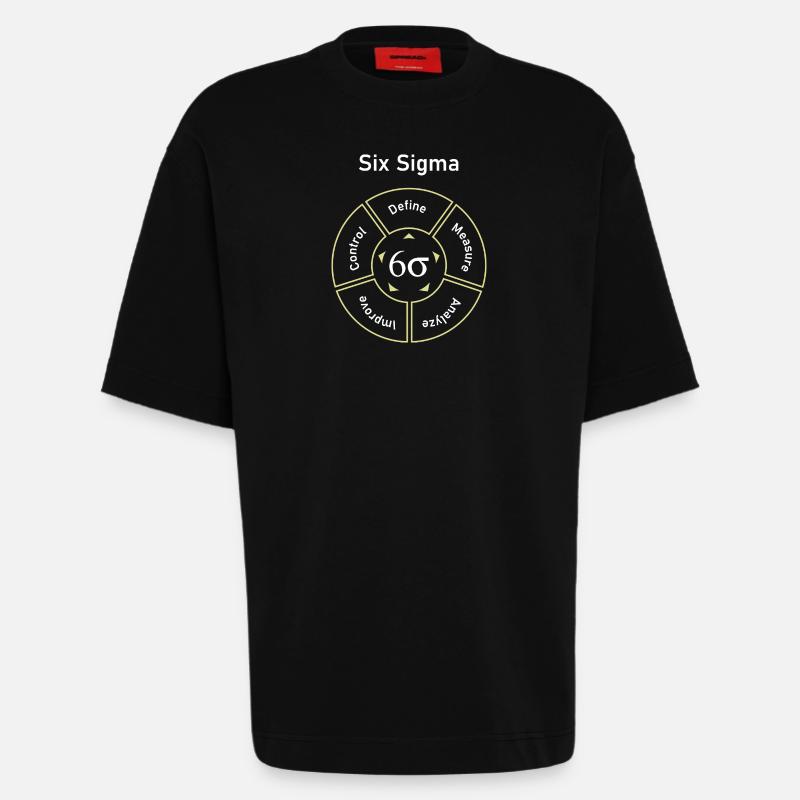 Six Sigma Process Define Measure - Heavyweight T-Shirt - made by SPREAD - SOLID BLACK